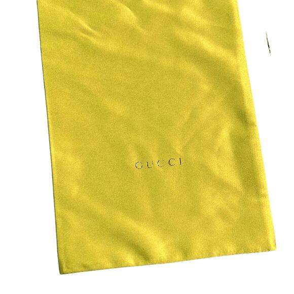 GUCCI Designer Yellow Silk Storage Pouch Dust Bag Case Organizer New Authentic - Picture 4 of 6